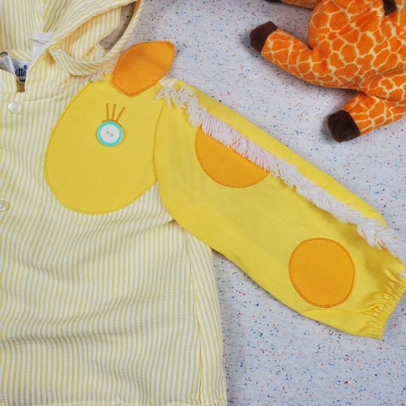 Vintage Giraffe Sunsuit & Jacket Set 12 months - Picture 9 of 11